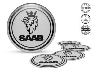 Saab Cupola Decalcomania Emblemi Coprimozzo Eleganti